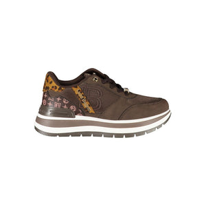 Brauner Polyester Damen Sneaker