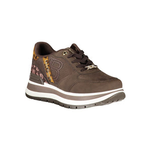 Brauner Polyester Damen Sneaker