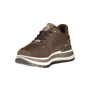 Brauner Polyester Damen Sneaker