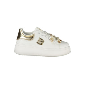 Weißer Polyester Damen Sneaker
