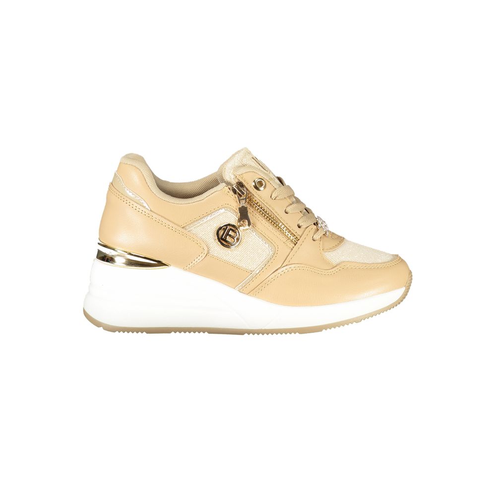Beige Polyester Damen Sneaker