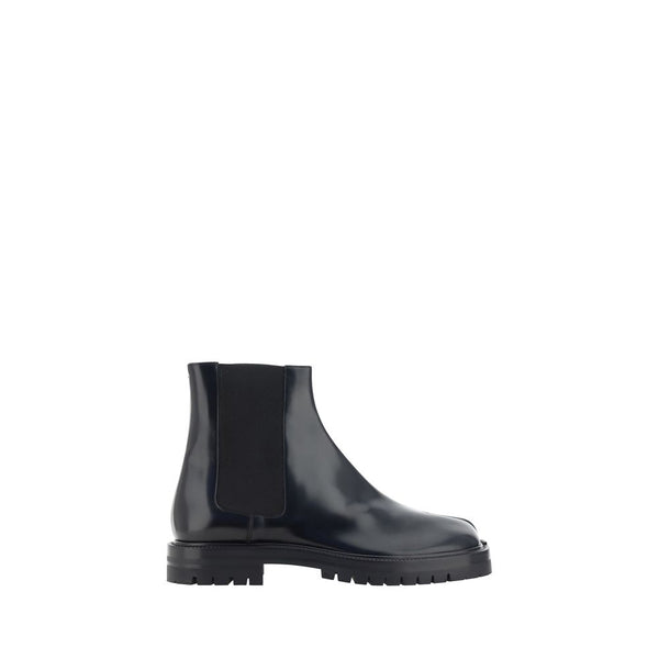 Schwarze Kalbshaut-Stiefeletten Bos Taurus im Chelsea-Stil