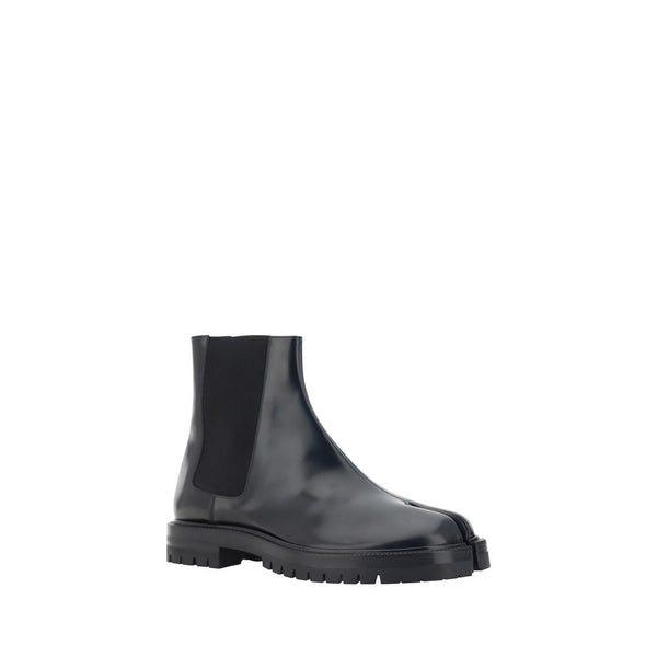 Schwarze Kalbshaut-Stiefeletten Bos Taurus im Chelsea-Stil