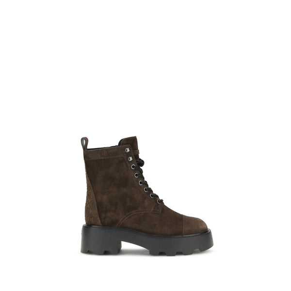 Braune Kalbshaut Bos Taurus Schnürstiefel