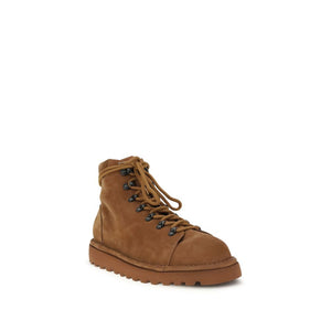 Braune Kalbshaut Bos Taurus Schnürstiefel