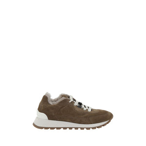 Braune Gummisohlen-Sneaker