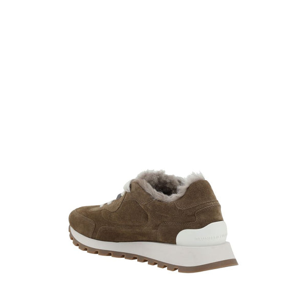 Braune Gummisohlen-Sneaker