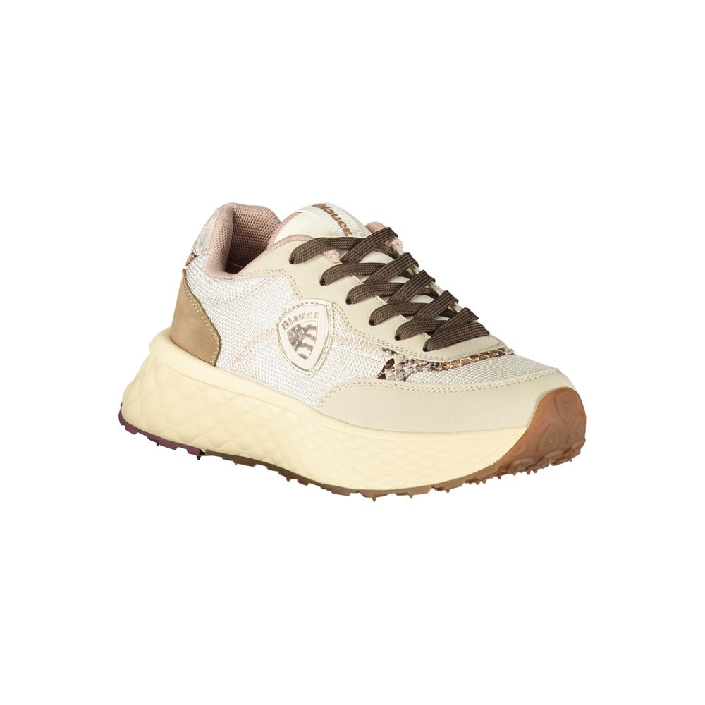 Beige Leder Damen Sneaker