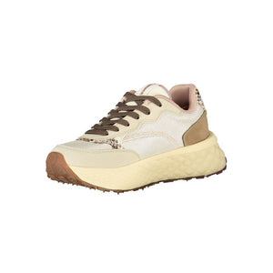 Beige Leder Damen Sneaker