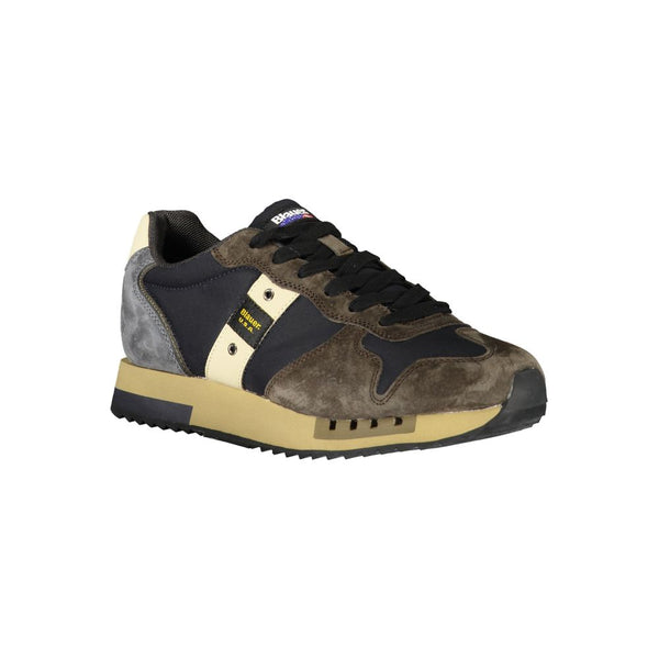 Blaue Leder Herren Sneaker