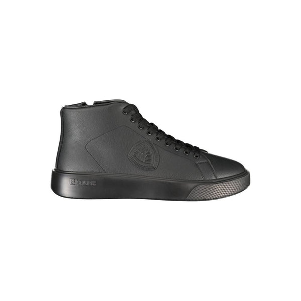 Schwarzes Leder Herren Sneaker