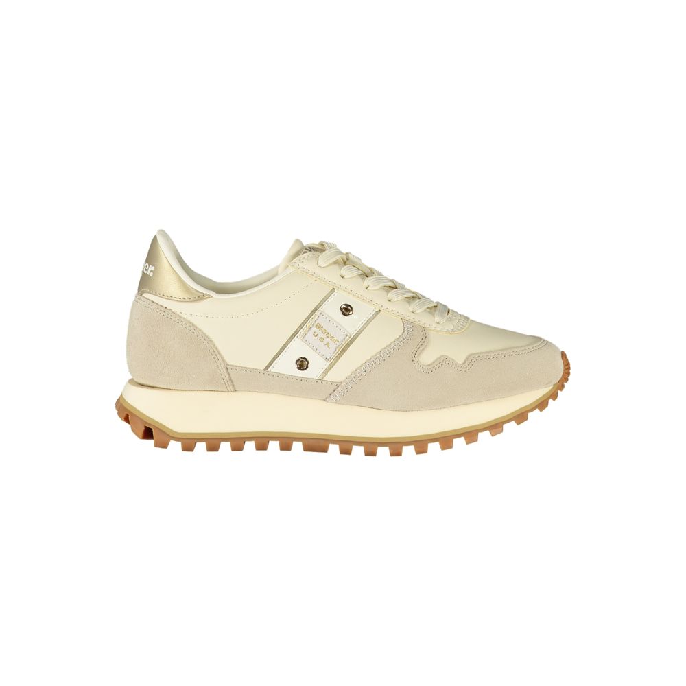 Beige Leder Damen Sneaker