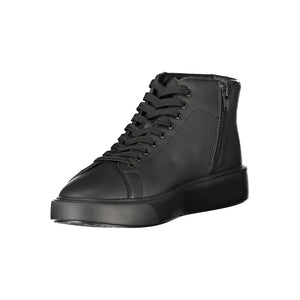 Schwarzes Leder Herren Sneaker