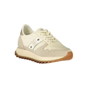 Beige Leder Damen Sneaker