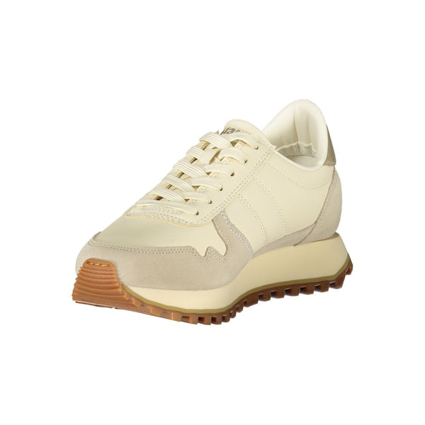 Beige Leder Damen Sneaker