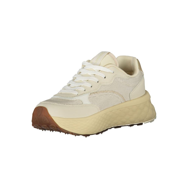 Beige Leder Damen Sneaker