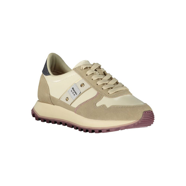Beige Leder Damen Sneaker