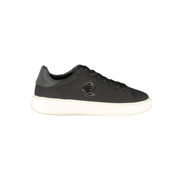 Schwarzes Leder Herren Sneaker