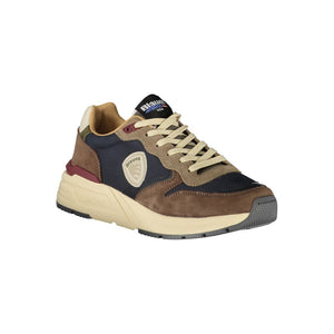 Blaue Leder Herren Sneaker