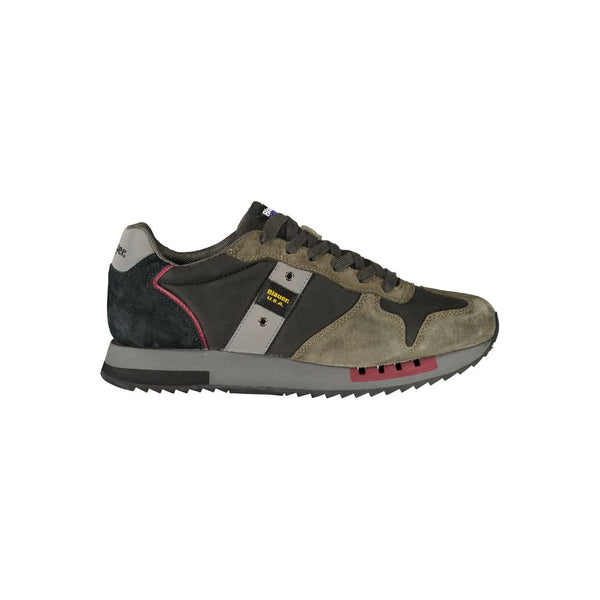 Schwarzes Leder Herren Sneaker