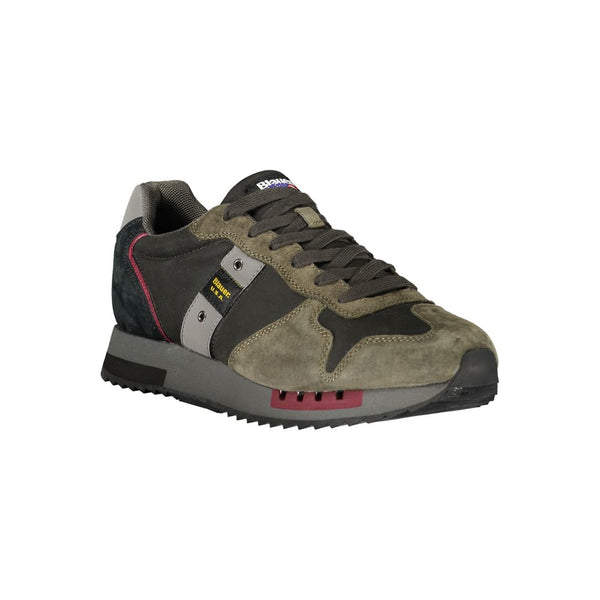 Schwarzes Leder Herren Sneaker