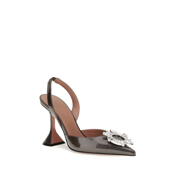 Braune Kalbshaut Bos Taurus High Heel Pumps