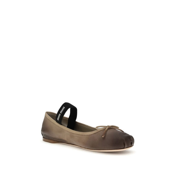 Braune Kalbsleder Bos Taurus Ballerinas