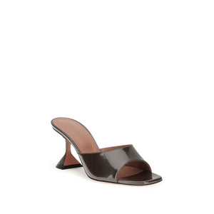Braune Kalbshaut Bos Taurus Stilettosandalen
