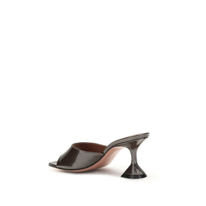 Braune Kalbshaut Bos Taurus Stilettosandalen