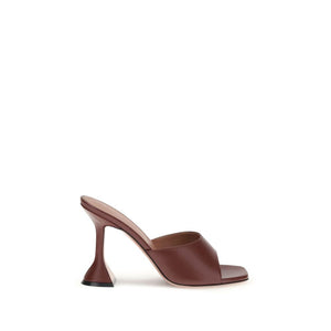 Braune Stiletto-Sandalen aus Kalbsleder Bos Taurus