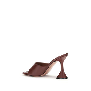 Braune Stiletto-Sandalen aus Kalbsleder Bos Taurus