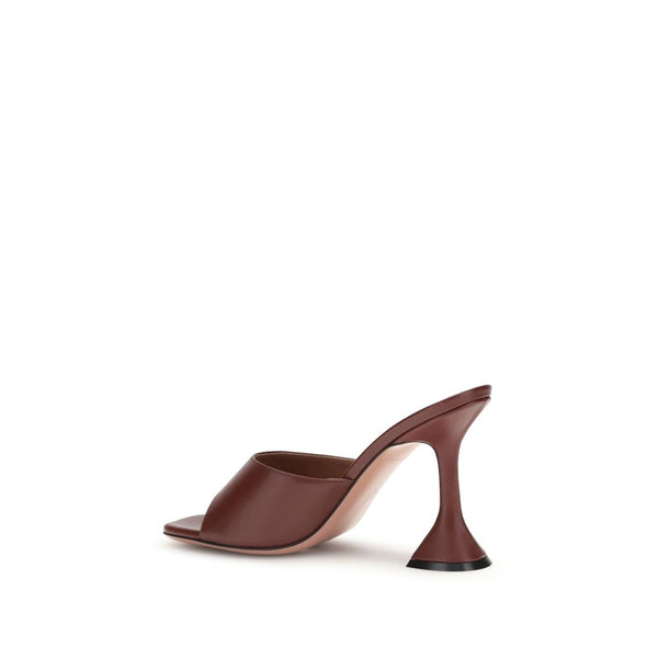 Braune Stiletto-Sandalen aus Kalbsleder Bos Taurus