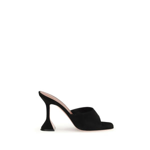 Schwarze Stilettosandalen aus Kalbsleder Bos Taurus