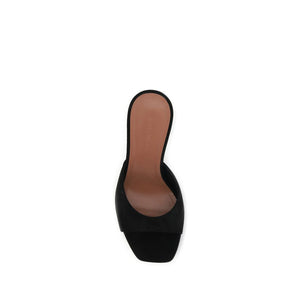 Schwarze Stilettosandalen aus Kalbsleder Bos Taurus