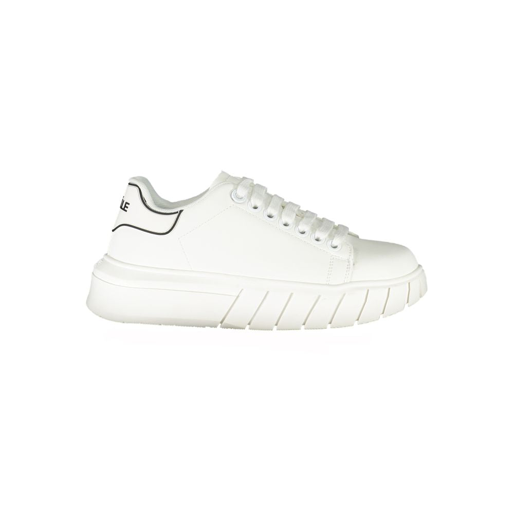 Weißer Polyester-Sneaker