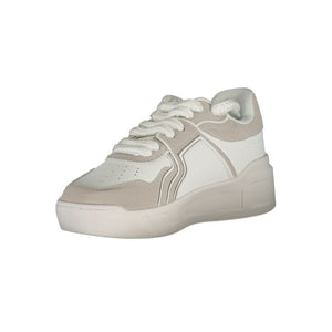 Weißer Polyester-Sneaker