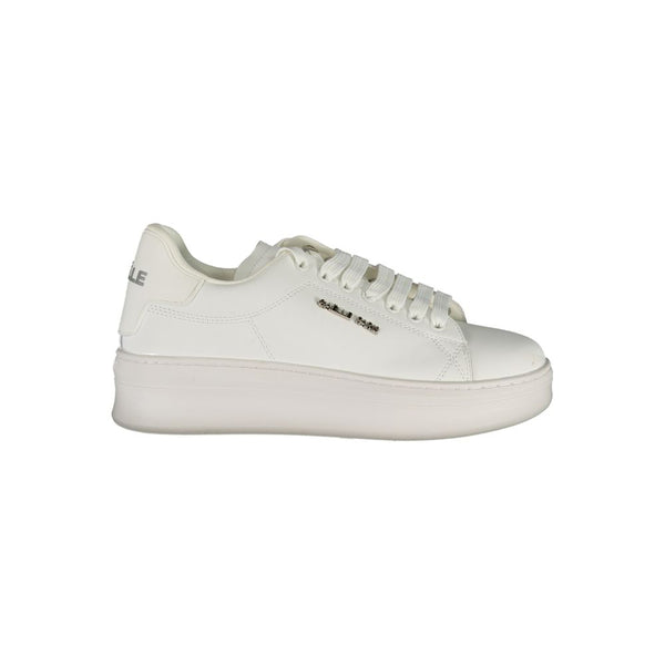 Sneaker aus Weißem Leder