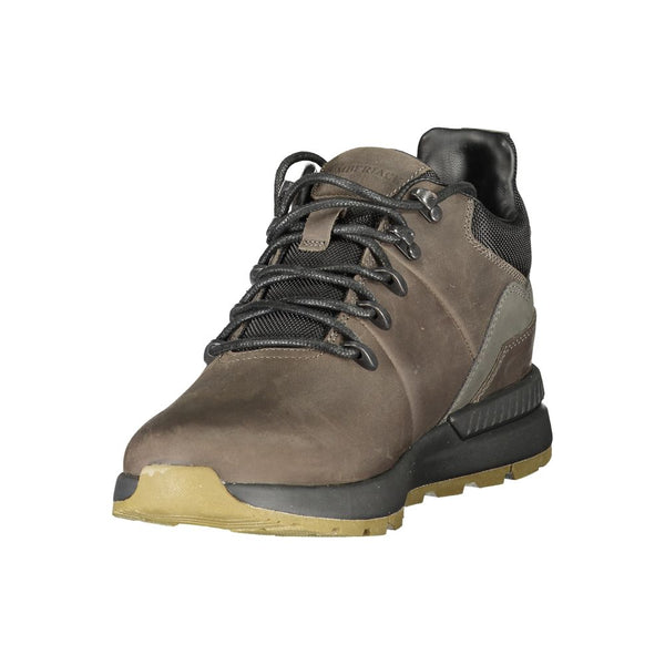 Brauner Polyester-Sneaker