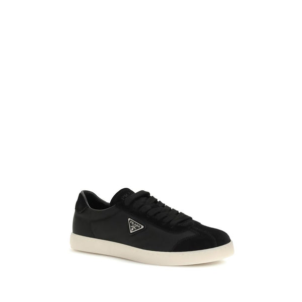 Schwarze Polyamid-Sneaker mit niedrigem Schaft