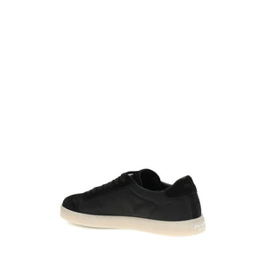 Schwarze Polyamid-Sneaker mit niedrigem Schaft