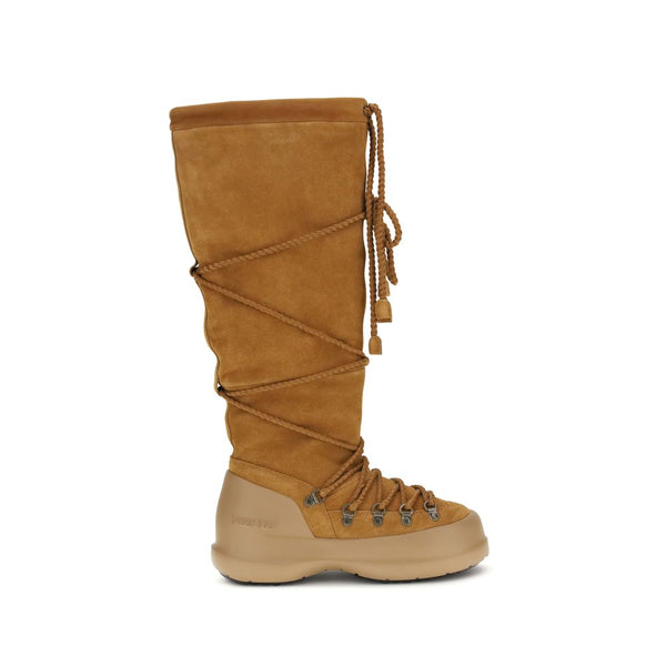 Braune Kalbshaut Bos Taurus Schnürstiefel