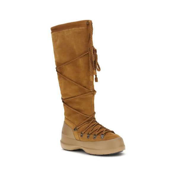 Braune Kalbshaut Bos Taurus Schnürstiefel