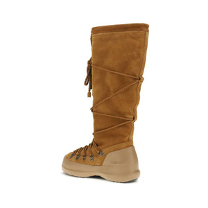 Braune Kalbshaut Bos Taurus Schnürstiefel