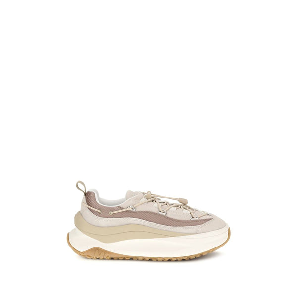 Beigefarbene Kalbshaut Bos Taurus Sneaker
