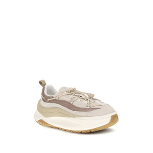 Beigefarbene Kalbshaut Bos Taurus Sneaker