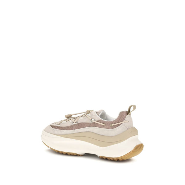 Beigefarbene Kalbshaut Bos Taurus Sneaker