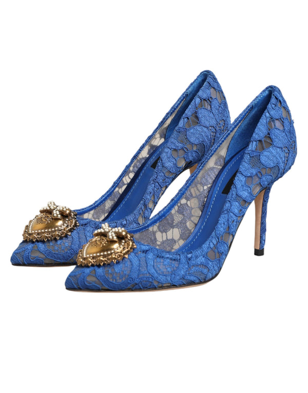 Taormina-Spitze DEVOTION Pumps in Blau \