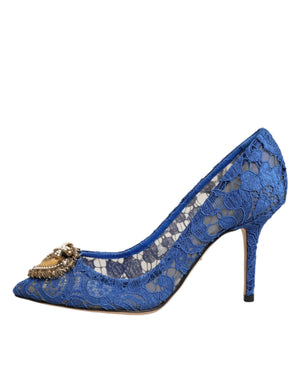 Taormina-Spitze DEVOTION Pumps in Blau \