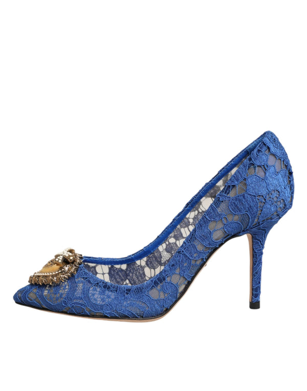 Taormina-Spitze DEVOTION Pumps in Blau \