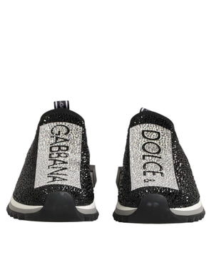 Schwarze Slip-On-Sneaker Sorrento mit Silberakzenten